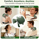 Portable Shoulder and Neck Massager with Soothing Heat – Deep Tissue Electric Massager for Pain & Stress Relief, Cordless Lightweight Design with One-Button Operation