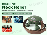 Portable Shoulder and Neck Massager with Soothing Heat – Deep Tissue Electric Massager for Pain & Stress Relief, Cordless Lightweight Design with One-Button Operation