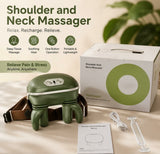 Portable Shoulder and Neck Massager with Soothing Heat – Deep Tissue Electric Massager for Pain & Stress Relief, Cordless Lightweight Design with One-Button Operation