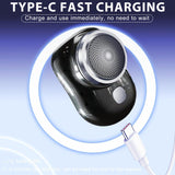 Ultra-Portable Pocket Electric Shaver – Compact Rotary Razor for Travel & Quick Touch-Ups