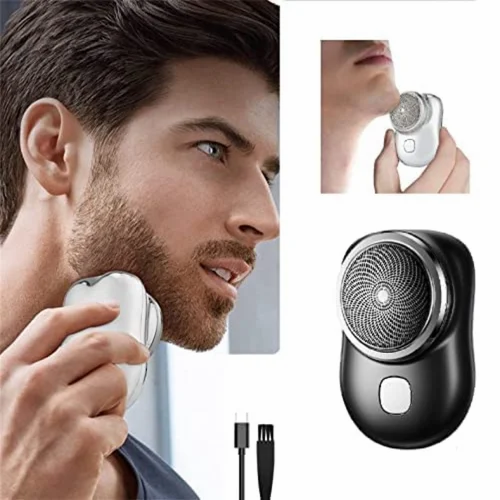 Ultra-Portable Pocket Electric Shaver – Compact Rotary Razor for Travel & Quick Touch-Ups